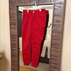 IMAN Vibrant Red Women's Skinny Jeans